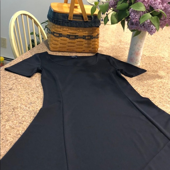 Chaps Short Sleeve Navy Blue Long Dress Size Small - Picture 2 of 10